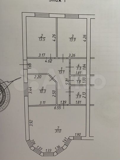 Коттедж 97 м² на участке 3 сот.