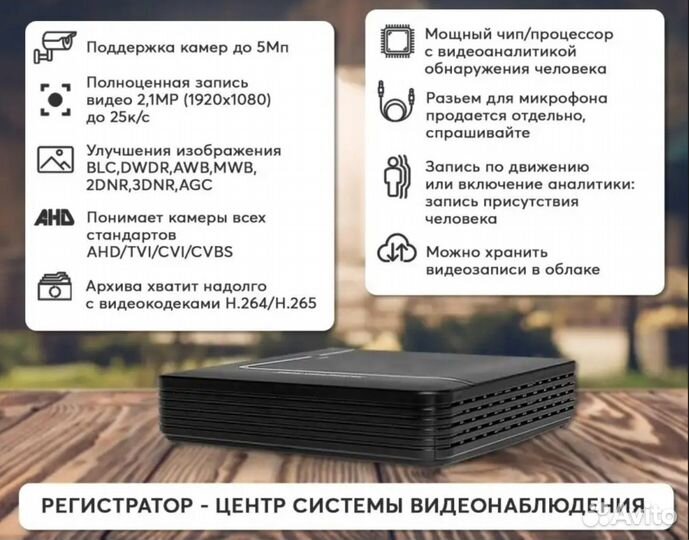 Комплект видеонаблюдения 4 камеры