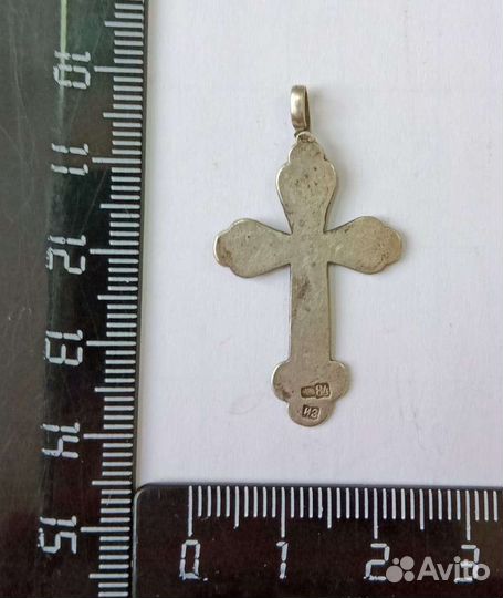 Серебро царское Эмаль крестик