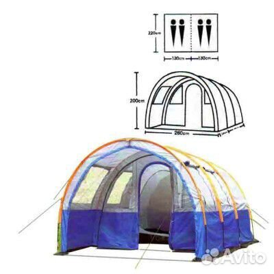 Палатка 4-х местная Lanyu LY-1801. Новая. Гарантия