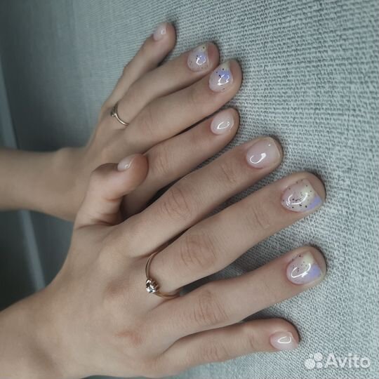 Маникюр наращивание покрытие гель лаком