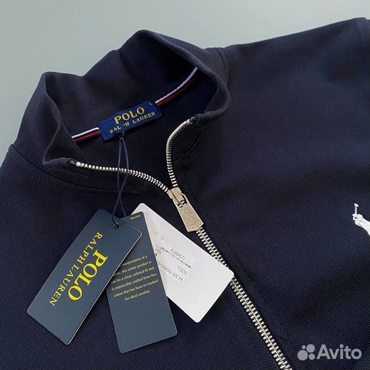 Свитшот polo ralph lauren на молнии синий