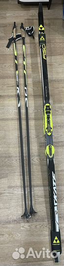 Лыжи беговые fisher с палками