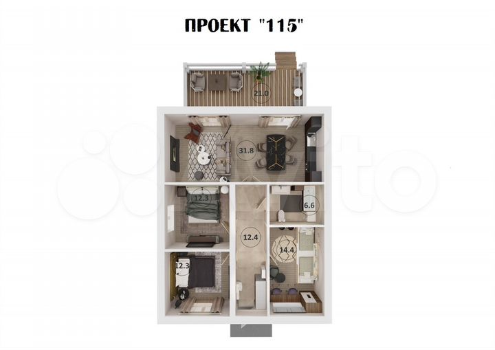 Дом 95 м² на участке 7 сот.