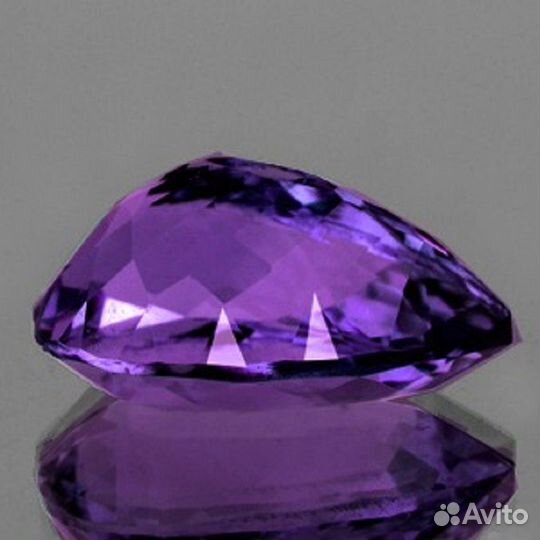 Аметист натуральный 4,91Ct 15х10мм VVS Pear