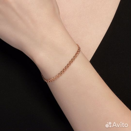 Золотой браслет бисмарк 19 см (Рассрочка)