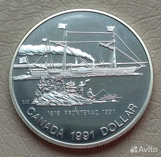 1 доллар 1991 г. Фронтенак. Канада