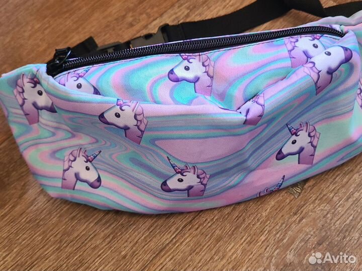 Сумка бананка детская с единорогами новая