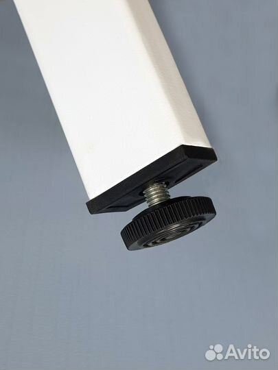 Ножка опора для стола 825 40х20 металлическая регулируемая белая барная Лофт