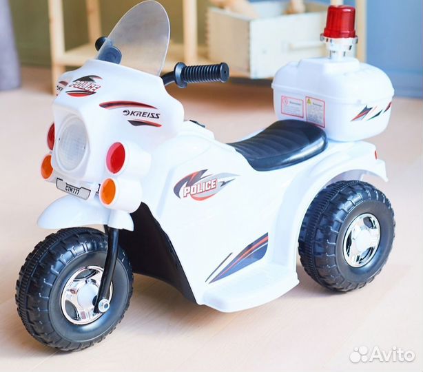 Электромобиль детский электромотоцикл три колеса