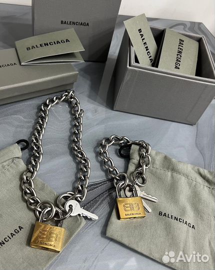 Цепь и браслет комплект женский Balenciaga