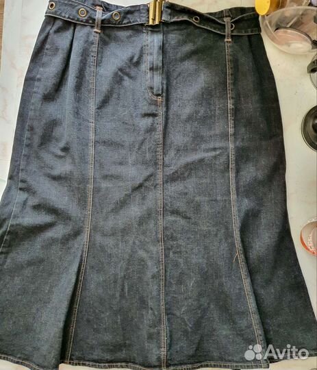Джинсовая юбка 50-52