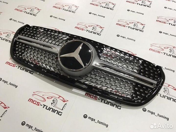 Решетка на Mercedes X-Class Diamond Silver Дистрон