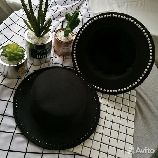 Шляпа женская черная