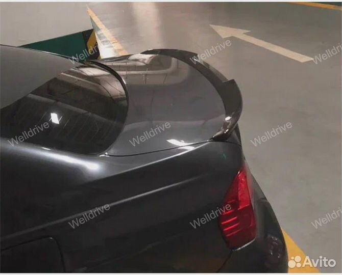 Спойлер BMW 3 E90 стиль M4 черный глянец