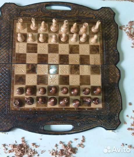 Шахматы нарды шашки 3 в 1 ручной