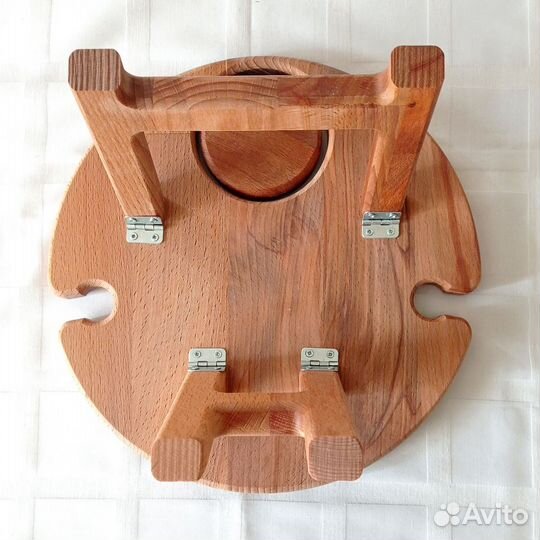 Винный столик деревянный с менажницей My Tinga