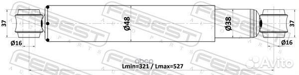 Амортизатор задний GAS.twin tube 04110010R Febest