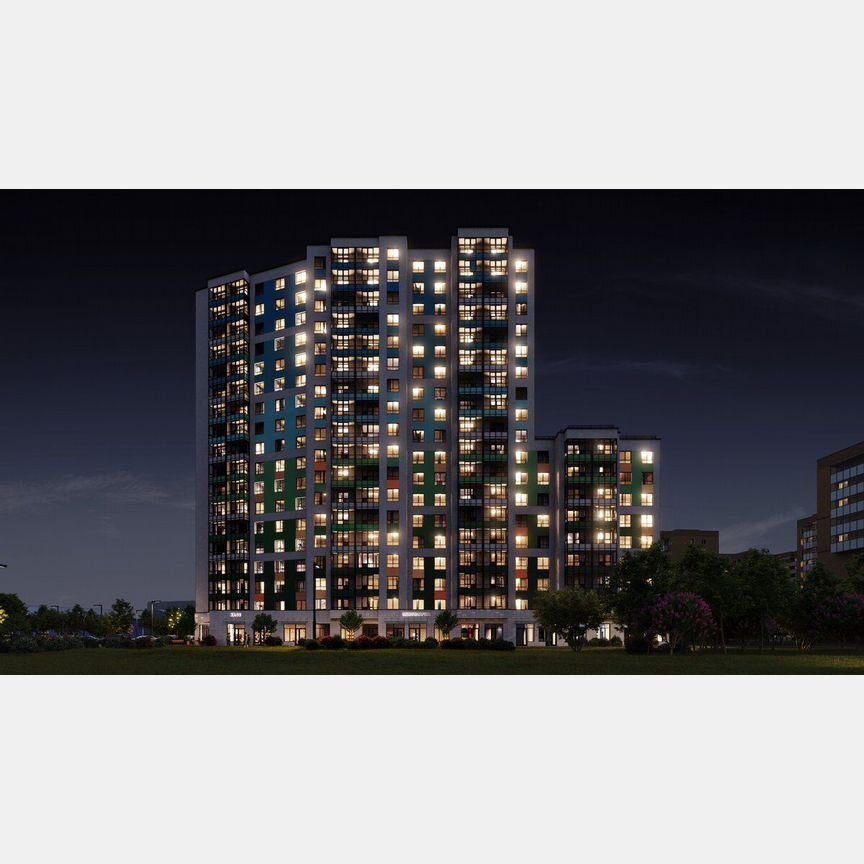 1-к. квартира, 37,1 м², 12/18 эт.