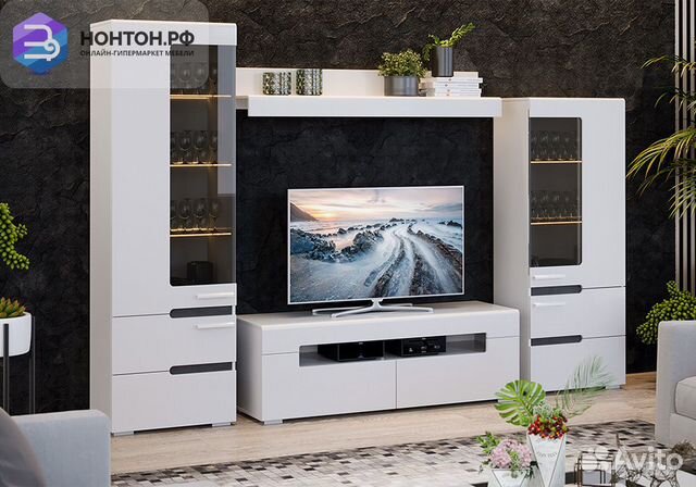 Гостиная Фьюжн №1 белый глянец / белый