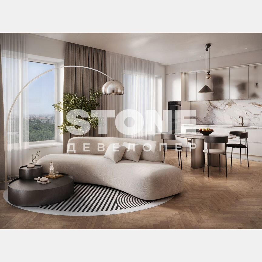 2-к. квартира, 67,5 м², 7/33 эт.