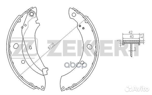Колодки торм. бараб. задн. Chrysler PT Cruiser
