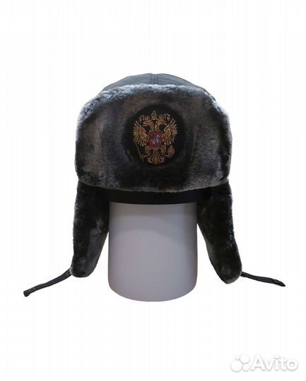 Шапка ушанка мужская меховая теплая флисовая