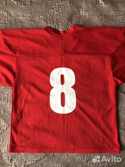 Cвитер хоккейный тренировочный красный #8(детский)