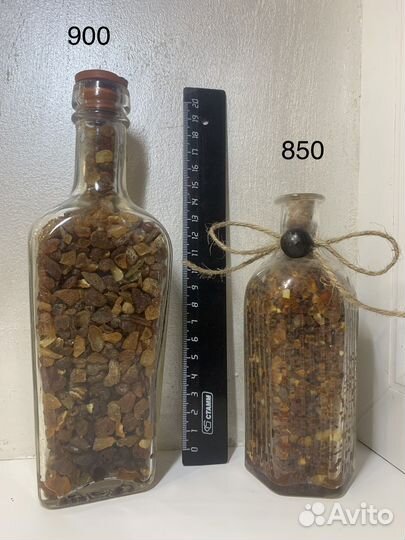 Немецкая бутылка с янтарем