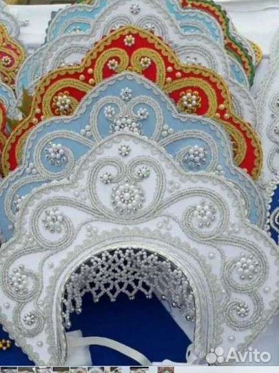 Кокошник для снегурочки прокат