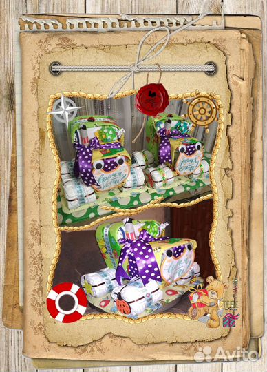 Торт из памперсов подгузников