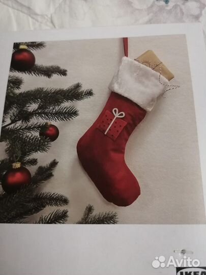 Носок новогодний Икеа