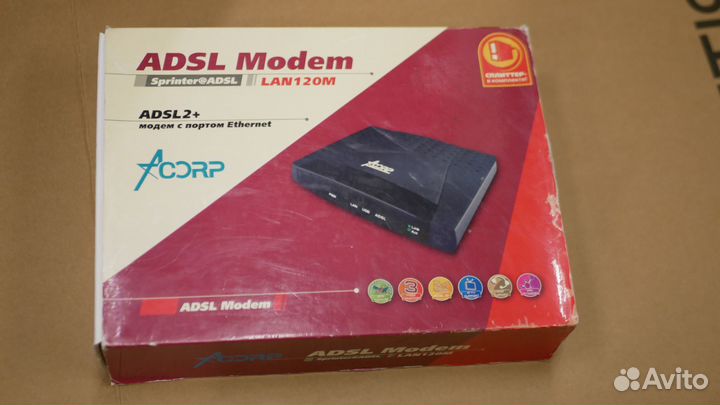 Модем Acorp adsl LAN 120M
