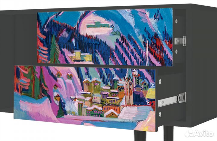 Тв-тумба T1 - Антрацит - Davos Winter