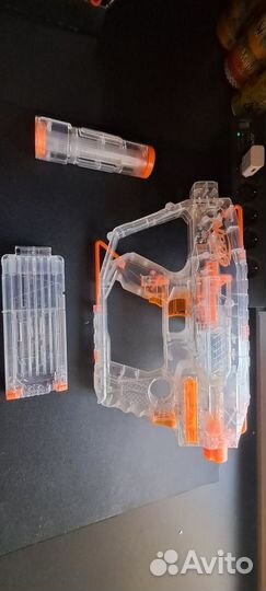 Прозрачный бластер Нерф Сумерки