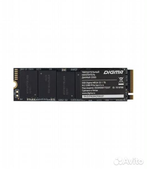 1 тб SSD M.2 накопитель Digma Mega S3