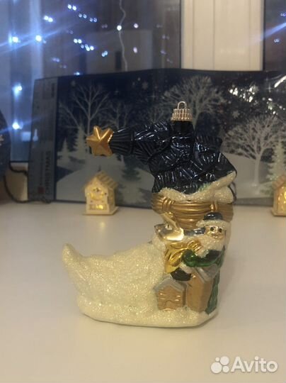 Новогодняя игрушка Месяц Дед Мороз