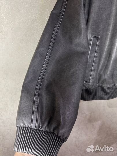 Куртка кожаная женская оверсайз