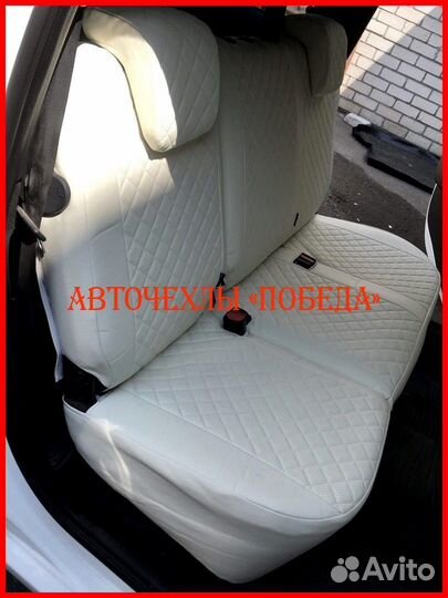 Чехлы LADA Largus из экокожи бежевые Ромб