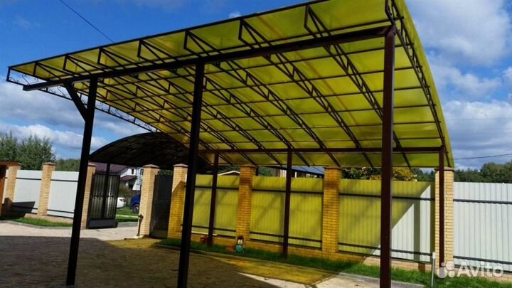 Навес профлист / профнастил / поликарбонат