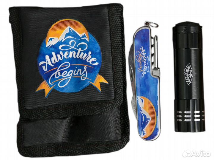 Набор Adventure, фонарик, мультитул на 5 предметов
