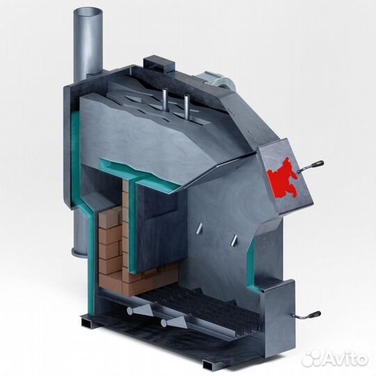 Печь утилизатор для сжигания 120 кВт