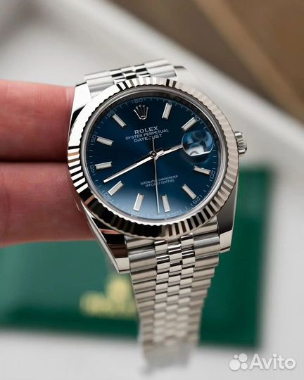 Наручные часы rolex datejust синие