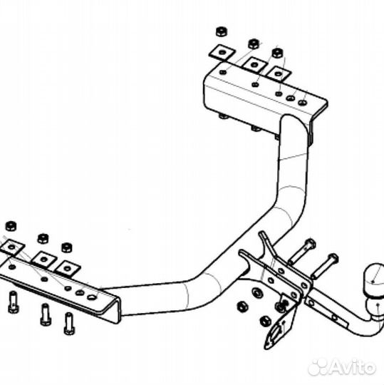 Фаркоп Газель 2705 цельнометаллический фургон