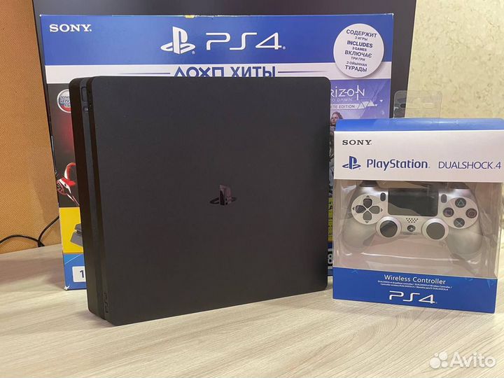 Sony playstation 4 slim 1tb с играми