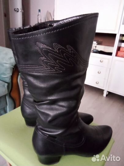 Сапоги женские натуральная кожа 37 38 размер