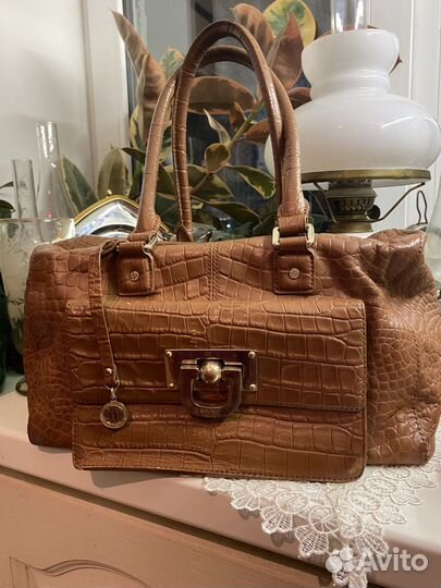 Сумка, dkny, винтаж, кожа, оригинал, США