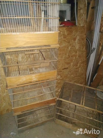 Клетки для птиц деревянные, б/у