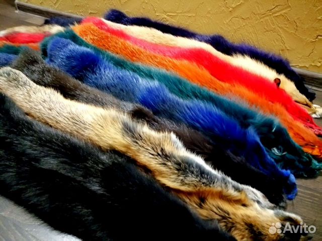 Мех Лиса крашеная