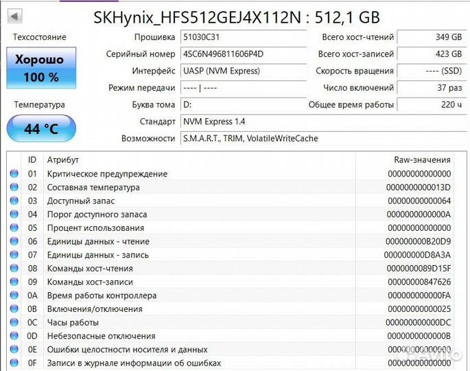 SSD m2 SK Hynix 512GB (2242)